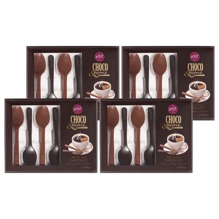 elit 伊莉特 牛奶&黑湯匙巧克力, 54g, 4個