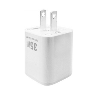 EZGO 35W USB + TypeC 雙孔快充頭 GaN快速充電器, 白色, 1個