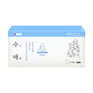 Sauber 手部清潔濕巾隨身包, 100張, 1盒