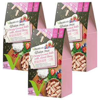 Vilson 米森 無麩質莓果一口捲 5包, 85g, 3袋