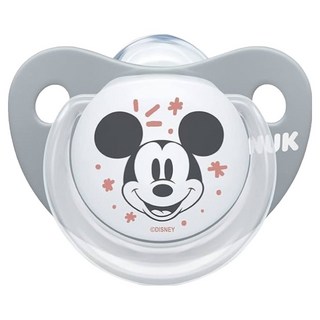 NUK 米奇矽膠安撫奶嘴 一般型, 6~18m, 顏色隨機, 1個