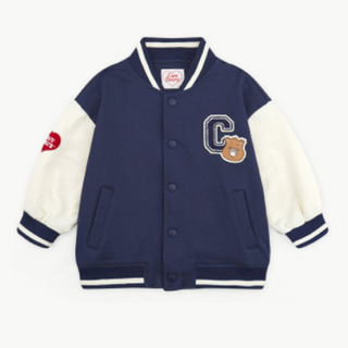 Care Bears 童款溫柔小熊刺繡校園風棉質棒球外套