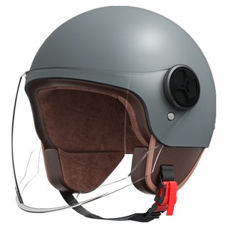 River Fox 摩托車 電動滑板車 復古安全帽, 深灰色