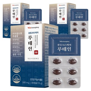 광동 365케어 루테인, 30정, 3개