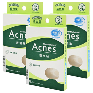 MENTHOLATUM 曼秀雷敦 Acnes 台灣公司貨 痘痘貼 金盞花 綜合型, 26片, 3盒