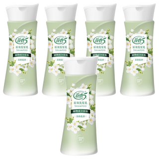 花香5 原效洗髮乳 無矽靈添加 玻尿酸精華 藜麥蛋白 茉莉花香, 200g, 5瓶
