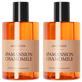Asoyoon Spamansion系列 身體按摩油 植物油製作 肌膚保濕, 400ml, 2瓶