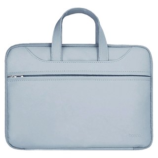 baona 包納 OMG 180°全開合/行李箱拉桿帶設計 PU皮質手提筆電包 15/15.6吋, 天空藍, 1個