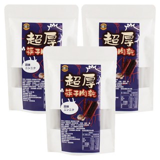 SUNFOOD 太禓食品 超厚筷子真空肉乾 蒜味 160g, 3包