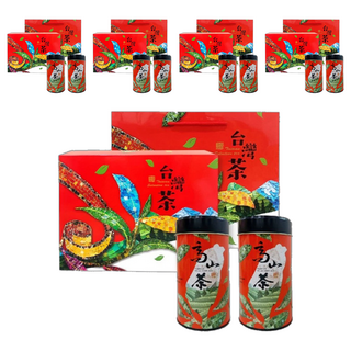 名池茶業 岳麗台灣高山烏龍茶葉禮盒 附提袋, 烏龍茶葉 100g 2罐 + 同款試飲包 30g 2包, 5盒