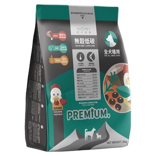 nu4PET 陪心寵糧 無穀低碳 全齡犬 乾飼料 雞肉鮮蔬 1kg, 關節保健/皮毛調理, 1袋