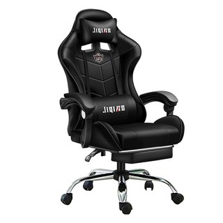 HTGC 運動版電競椅 帶抬腳墊, 黑色, 115~123 x 64cm, 人體工學設計，舒適體驗