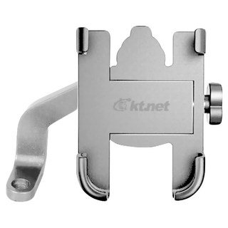 KTnet 廣鐸 ST55全鋁金屬手機機車支架 U型卡槽 後視鏡專用, KTPSMAC-055SL, 銀色