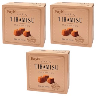 Beryl's 提拉米蘇風味牛奶巧克力 65g (添加植物油), 馬斯卡彭起司與咖啡粉, 3盒