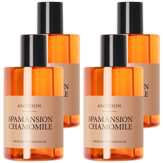 Asoyoon Spamansion系列 身體按摩油 植物油製作 肌膚保濕, 400ml, 4瓶
