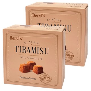 Beryl's 提拉米蘇風味牛奶巧克力 65g (添加植物油), 馬斯卡彭起司與咖啡粉, 2盒