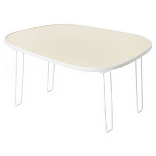 ROOM&HOME 簡約 圓形 折疊式 茶几, 砂米黃, 1個