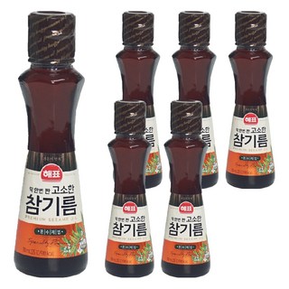 Haepyo 芝麻油, 100%芝麻製作, 香氣濃郁, 適用於蔬菜涼拌、韓式料理、沾醬, 110ml, 6瓶