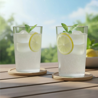 리빙메이트 트라이탄 끼임방지 V자형 물컵 430ml, 투명, 2개