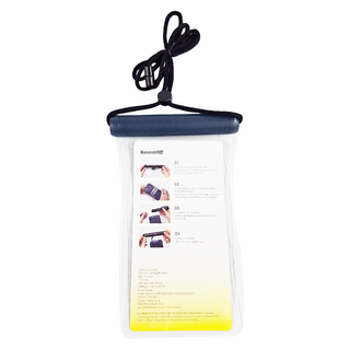 Baseus 倍思 圓筒滑蓋防水袋 Pro, IPX8防水測試, 一體掛繩設計, 海軍藍, 1個