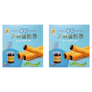 新竹福源 爆餡芝麻醬脆卷, 120g, 2盒