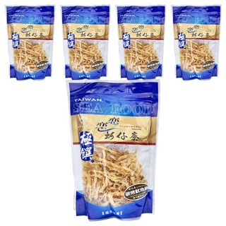 極饌 炭烤魷魚絲, 蚵仔寮新鮮現撈魷魚製作, 全家大小休閒食品, 120g, 5包