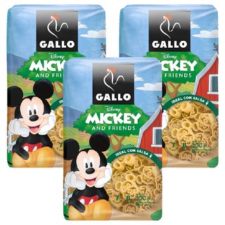 GALLO 公雞牌 米奇造型義大利麵, 300g, 3包