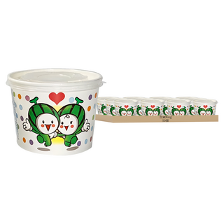 百貨King 520cc免洗紙碗 附蓋 紙湯碗 台灣製, 50個, 2組