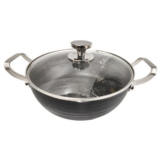 COTD 3D立體蜂巢雙耳湯鍋 Set 26cm 316L 含玻璃鍋蓋, 1個