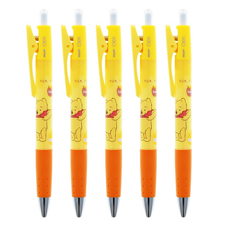 sun-star 迪士尼原子筆, 小熊維尼 黃色, 5支