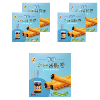 新竹福源 爆餡芝麻醬脆卷, 120g, 5盒