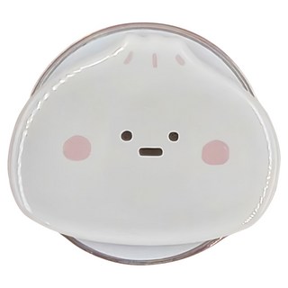 CCHING 青青文具 小呸角磁吸氣囊支架 手持支撐 可愛裝飾, 包子君 白色, 1個