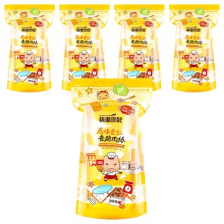 快車肉乾 香脆肉紙 原味杏仁，超薄香酥脆口，嚴選食材, 145g, 5包