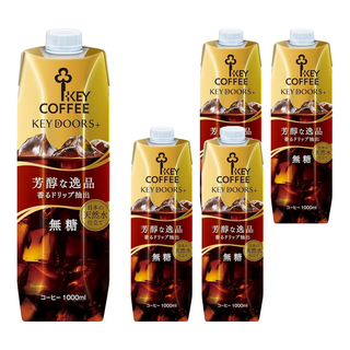 KEY COFFEE 無糖咖啡飲, 1L, 5瓶, 5瓶