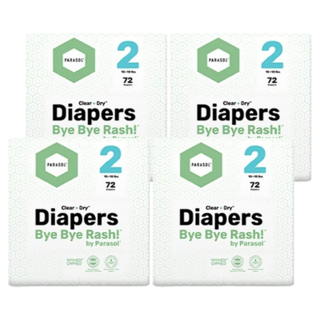 PARASOL Clear + DryTM 新科技水凝尿布 工藝升級版 2 4~8kg, S, 288片
