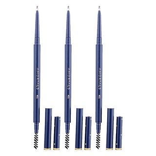 AMORTALS 爾木萄 流星極細眉筆, 03自然棕, 3支