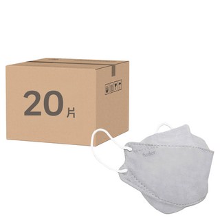 fuder 福德好罩 成人韓版4D立體醫療口罩, 太空灰, 10片, 2盒