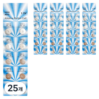 PARTYSHOW 鈕扣電池 LR44, 10入, 25個