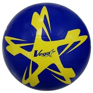 Vega 低彈橡膠教學訓練用足球，#4尺寸，藍/黃色, OSR-401F 4號, #4, 1個