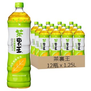 茶裏王 日式無糖綠茶, 1.25L, 12瓶