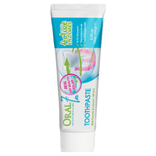 ORAL7 口立淨 酵素護理牙膏 REAL DRY MOUTH RELIEF 含氟化物及鈣 無SLS, 105g, 1條