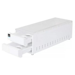 昌信生活 冰箱抽屜式32格雞蛋收納盒, 防水PP材質, 簡約造型, 415 x 165 x 143mm, 白色, 1個