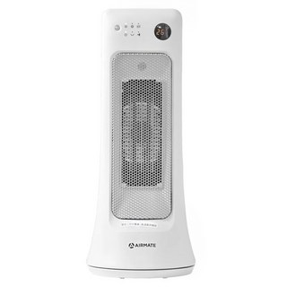 AIRMATE 艾美特 人體感知遙控陶瓷直立電暖器 HP12109R，PTC發熱，1200W，高/低暖風, 白色