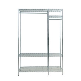 dayneeds 日需百備 輕型電鍍插管四層大衣櫥 掛衣架 收納架 層架 鐵架 附布套