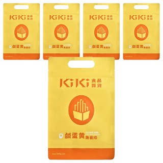 KiKi 食品雜貨 鹹蛋黃魚薯條, 酥脆馬鈴薯條, 鮪魚風味, 鹹香鴨蛋, 80g, 5包