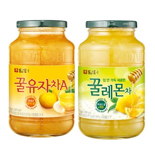 담터 꿀유자차A + 꿀레몬차, 1000g, 1세트, 1개입, 1kg