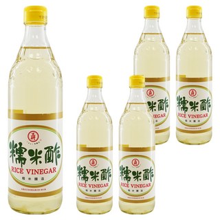 KONG YEN 工研 糯米醋 600ml, 糯米釀造, 酸度4.5%以上, 5瓶