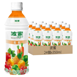 波蜜 輕飲果菜汁飲料, 24個, 350ml