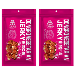 三陽食品 東坡竹輪 口感Q彈 層次豐富 獨家醬汁滷製 素食零嘴, 220g, 2包