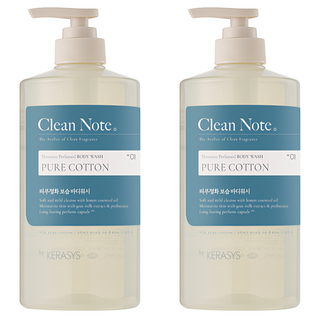 KERASYS Clean Note沐浴露純棉, 800ml, 2個